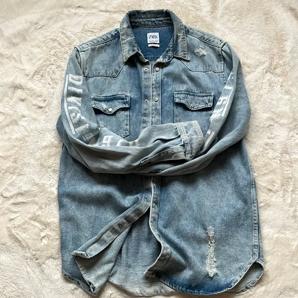 ZARA jean jacket, Relaxed fit, size L - Picture 1 of 7